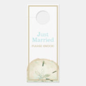 Zand Dollar Strand Bruiloft Net Getrouwd Favor Deurhanger (Voorkant)
