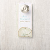 Zand Dollar Strand Bruiloft Net Getrouwd Favor Deurhanger (Op knop)