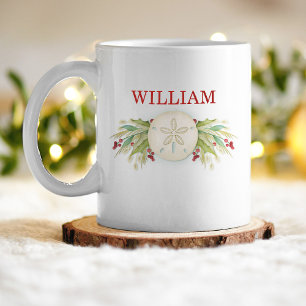 Zand Dollar Strand Kustkerst Koffiemok