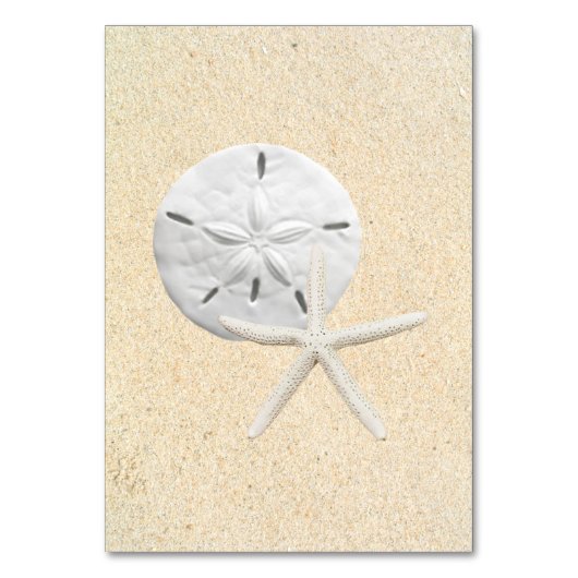 Zand Dollar Strand Tafel Plaats Kaart (Achterkant)