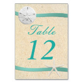 Zand Dollar Strand Tafel Plaats Kaart (Voorkant)