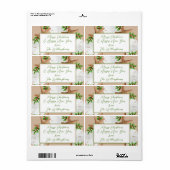 Zand Dollars Gift Wrapping Label Met Tekst (Full Sheet)