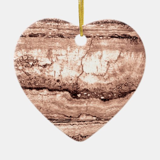 Zand Dune Granite, geelbruine steensteen Keramisch Ornament (Voorkant)