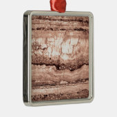 Zand Dune Granite, geelbruine steensteen Metalen Ornament (Rechts)