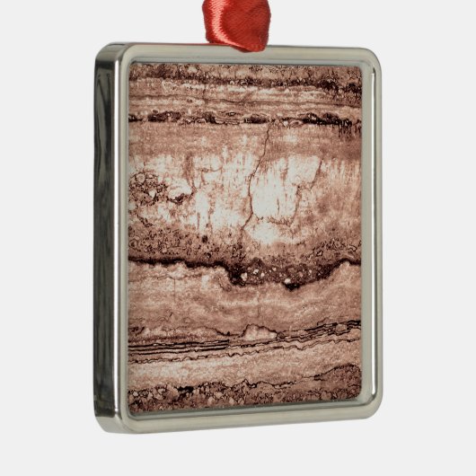 Zand Dune Granite, geelbruine steensteen Metalen Ornament (Rechts)