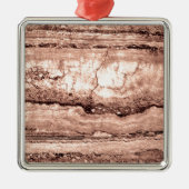 Zand Dune Granite, geelbruine steensteen Metalen Ornament (Voorkant)