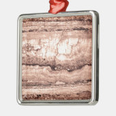 Zand Dune Granite, geelbruine steensteen Metalen Ornament (Links)