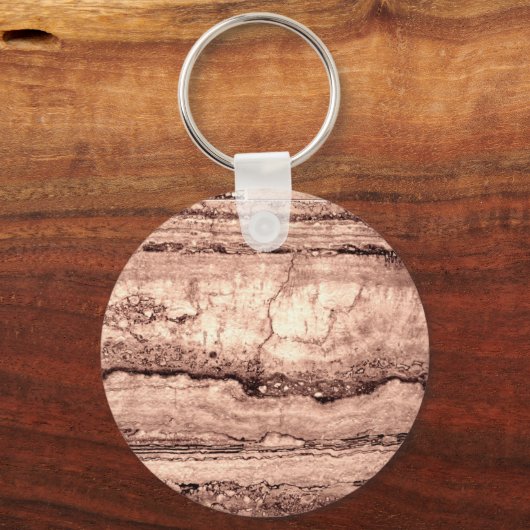 Zand Dune Granite, geelbruine steensteen Sleutelhanger (Voorkant)