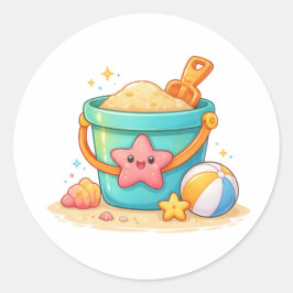 Zand Emmer Plezier Ronde Sticker