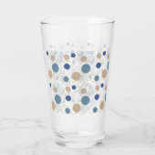 Zand en Blauwe Strand Kleur Stippen Glas (Achterkant)