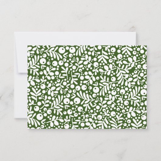 Zand en groene bessen Noteer Kaart (Achterkant)