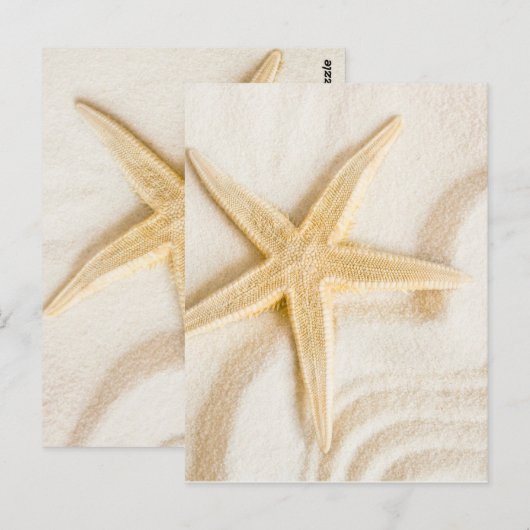 Zand en natuurlijke neutrale kleur van Starfish Briefkaart (Voorkant / Achterkant)