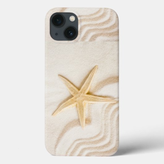 Zand en natuurlijke neutrale kleur van Starfish Case-Mate iPhone Case (Achterkant)