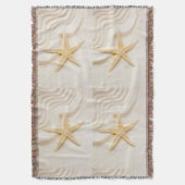 Zand en natuurlijke neutrale kleur van Starfish Deken (Voorkant Verticaal)