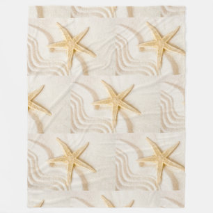 Zand en natuurlijke neutrale kleur van Starfish Fleece Deken
