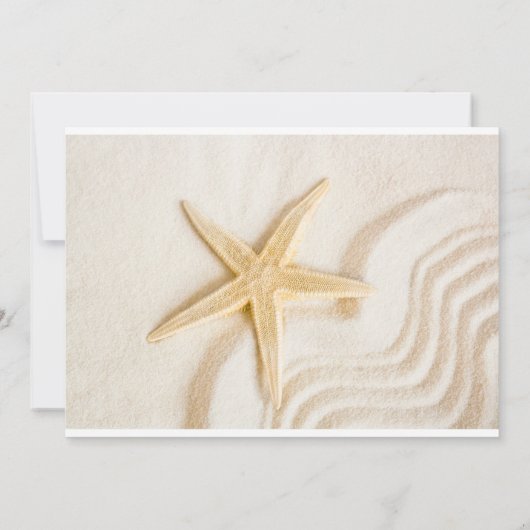 Zand en natuurlijke neutrale kleur van Starfish Kaart (Achterkant)