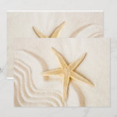 Zand en natuurlijke neutrale kleur van Starfish Kaart (Voorkant / Achterkant)