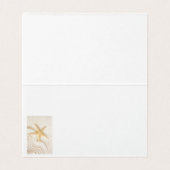 Zand en natuurlijke neutrale kleur van Starfish Kaart (Binnenkant ongevouwen)