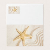 Zand en natuurlijke neutrale kleur van Starfish Kaart (Buitenkant ongevouwen)