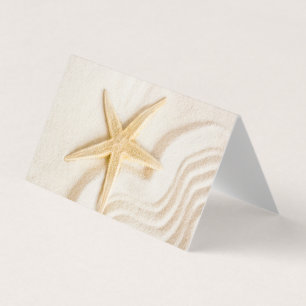 Zand en natuurlijke neutrale kleur van Starfish Kaart