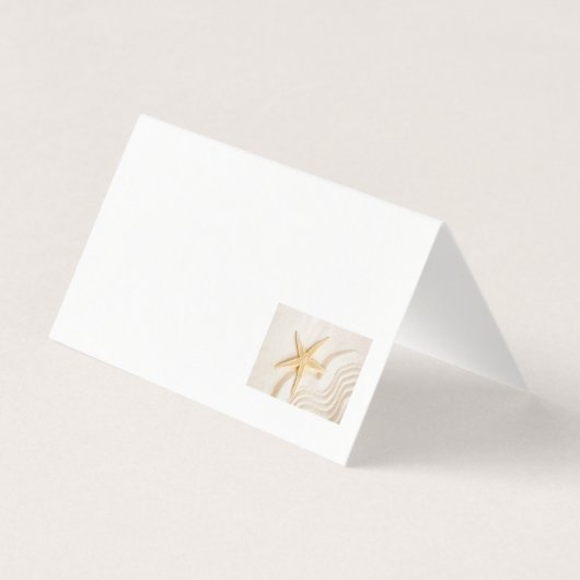 Zand en natuurlijke neutrale kleur van Starfish Kaart (Achterkant)