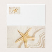 Zand en natuurlijke neutrale kleur van Starfish Kaart (Buitenkant ongevouwen)