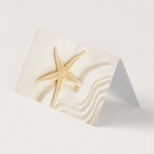 Zand en natuurlijke neutrale kleur van Starfish Kaart