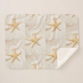 Zand en natuurlijke neutrale kleur van Starfish Sherpa Deken (Voorkant (horizontaal))