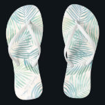 Zand en Palmen Strand Bruiloft Bruidsfeest Teenslippers<br><div class="desc">Waterverf palmtakken en een zandwas met strandblauwe accenten. Een modern,  elegant maar luchtig design. Geweldige uitrusting voor je bruidsfeestje. Ze kunnen hun schoenen uitdoen en de nacht weg dansen. Stop ze in de  canvas tas in het collectie. Ze zullen ze steeds weer gebruiken.</div>