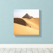 Zand en piramides canvas afdruk (Insitu (Houten vloer))