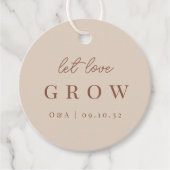 Zand en roest | Laat de Liefde Plant groeien of za Bedankjes Labels (Voorkant)