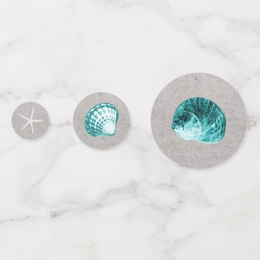 Zand en schelpen confetti (Voorkanten)