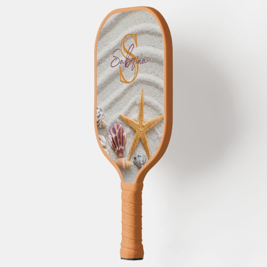 Zand en schelpen Monogram Pickleball Paddle (Links)