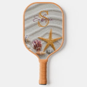 Zand en schelpen Monogram Pickleball Paddle (Achterkant)
