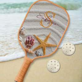 Zand en schelpen Monogram Pickleball Paddle