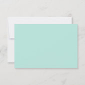 Zand en Starfish Aqua Ribbon Respons RSVP Kaartje (Achterkant)