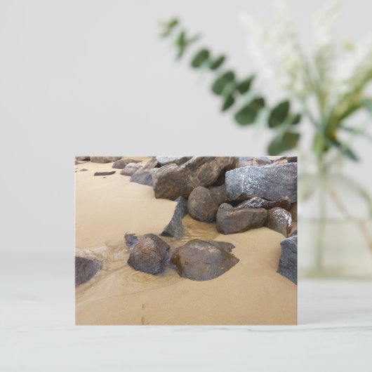 Zand en stenen briefkaart (Staand voorkant)