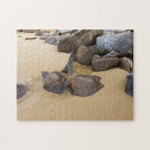 Zand en stenen legpuzzel