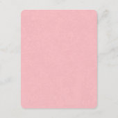 Zand en Sterren Roze Strand Ontvangstkaart Informatiekaartje (Achterkant)