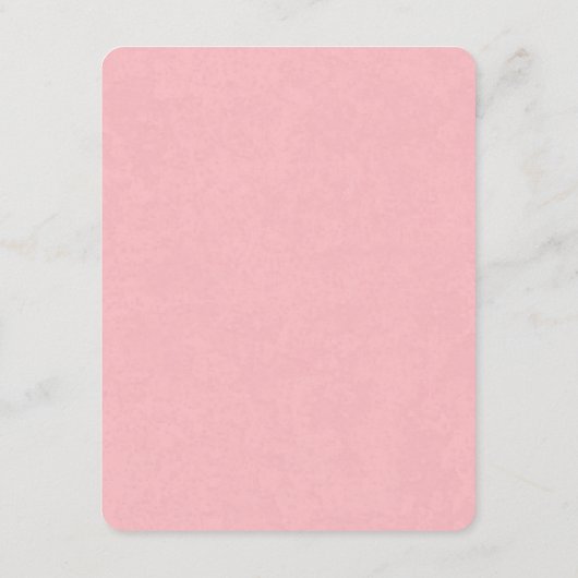 Zand en Sterren Roze Strand Ontvangstkaart Informatiekaartje (Achterkant)