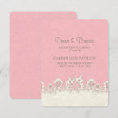 Zand en Sterren Roze Strand Ontvangstkaart Informatiekaartje (Voorkant / Achterkant)