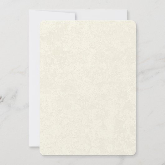 Zand en Sterren Shell Garland Bruiloft Kaart (Achterkant)