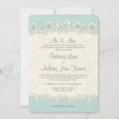 Zand en Sterren Shell Garland Bruiloft Kaart (Voorkant)