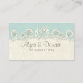 Zand en Sterren Strand Theme Place Cards Plaatskaartje (Achterkant)