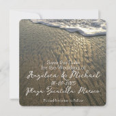 Zand en Surf Beach Bestemming Bruiloft Save The Date (Voorkant)