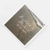 Zand en Surf Beach Bestemming Bruiloft Servet (Hoek)