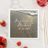 Zand en Surf Beach Bestemming Bruiloft Servet (Insitu)