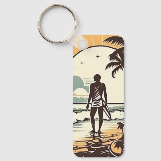 Zand en Surf Keyring Sleutelhanger (Voorkant)