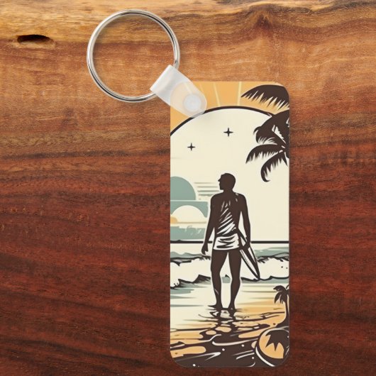 Zand en Surf Keyring Sleutelhanger (Voorkant)