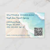 Zand en Surf met QR-code Visitekaartje (Achterkant)